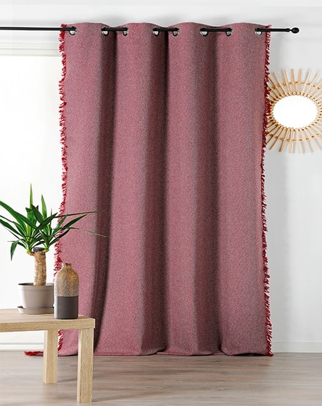 RIDEAU WOOLY BORDEAUX