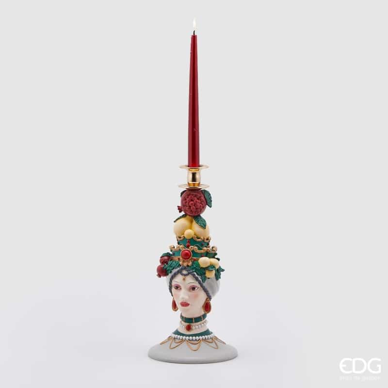 BOUGEOIR JOSEPHINE VERT SAUGE 36 AMBIANCE BOUGIE